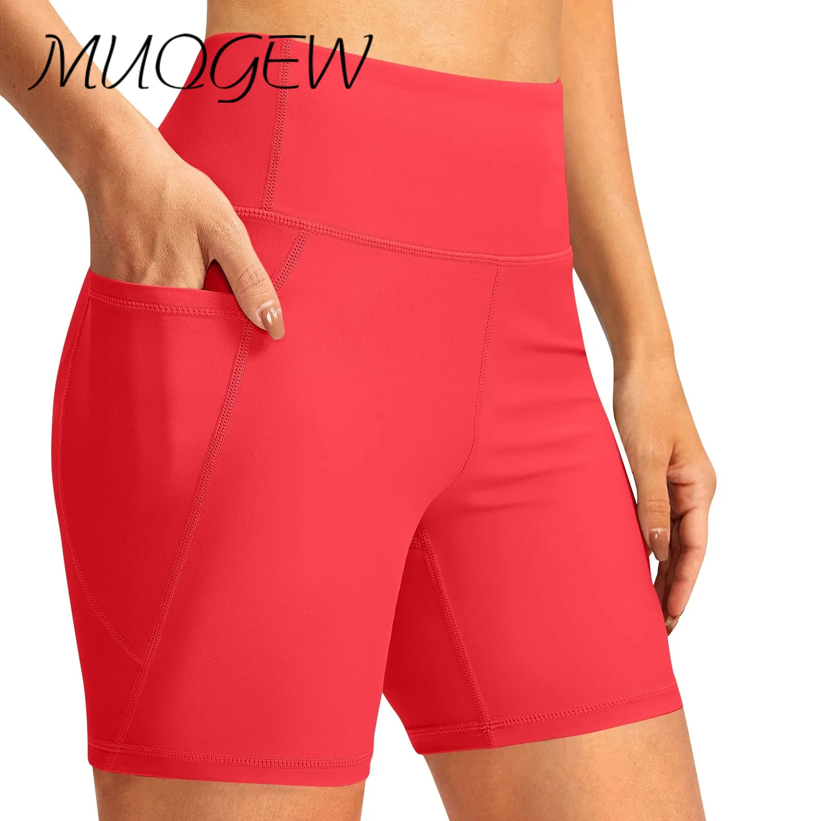 

Women'S Yoga Shorts 2024 Elastic High Waist Casual Active Fit Wide Capris Sports Summer New Fashionable Leggings With Pockets