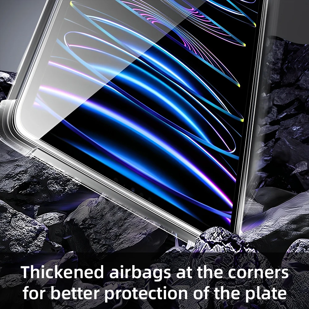 TPU Silicon Transparent Case For iPad Air 11 2024 Pro 11/13in M4 for iPad 10/9/8/7/6/5 Gen Air 4/5th 10.9 3rd 10.5 Mini 6 4