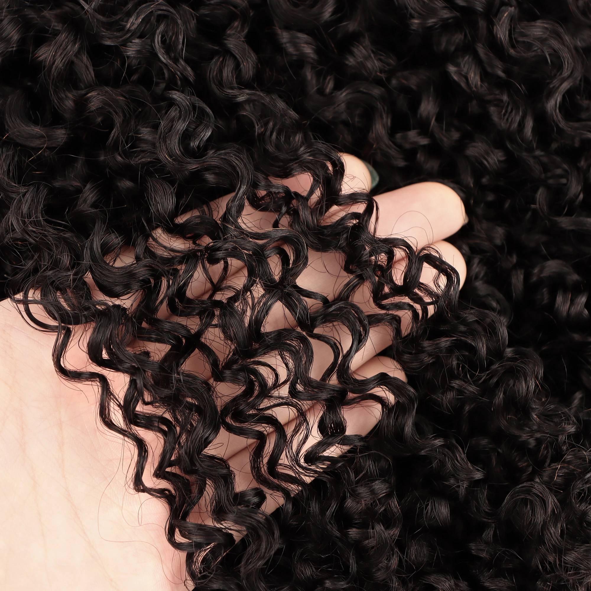 AHVAST pixie curly hair bundles deep wave 100g human hair weft for boho braiding
