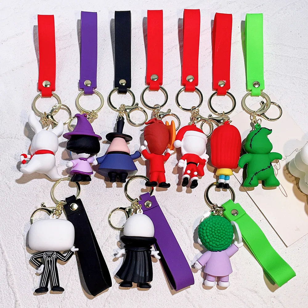 Christmas Eve Scary Keychain Pumpkin Man Skull Cartoon Doll Keychain Party Gift Pendant