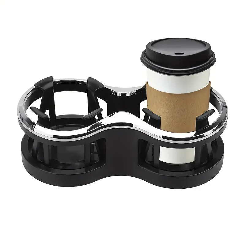 Car Double Cup Holder Adjustable Base Beverage Holder Elastic Non-Slip Cup MultiFunction Storage Bracket Accessories