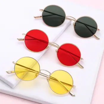 Metal Frame Eyewear UV Protection Circle Glasses 1