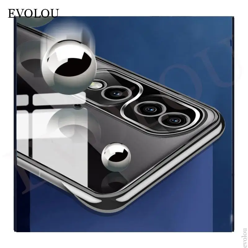 Enhanced Plating Frameless Transparent Hard Cover with Camera Protect Ring - Ultra Thin and Clear Design