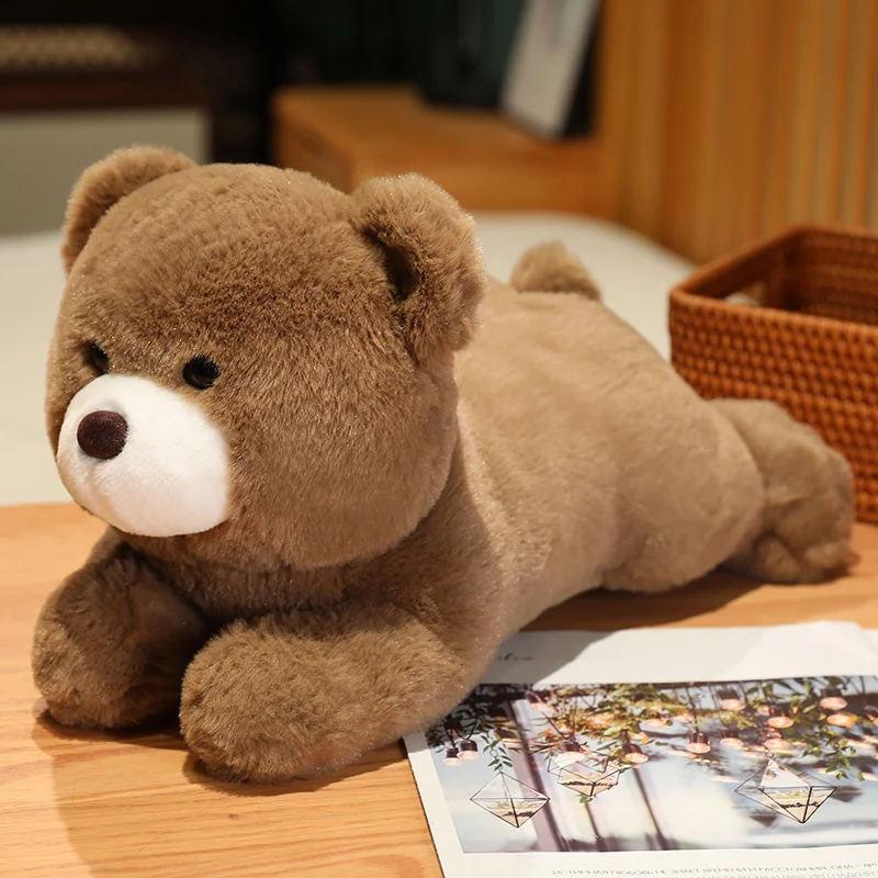 

Puppy Bear Hugging Bear Brown Beige High-quality Plush Cartoon Animals Girl Accompanying Healing Doll Birthday Gift