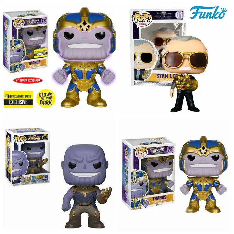 Funko Pop Thanos Glows 78 #289 #453 # Pvc Action Figure Collection Model Toys For Children Birthday Toy Gift