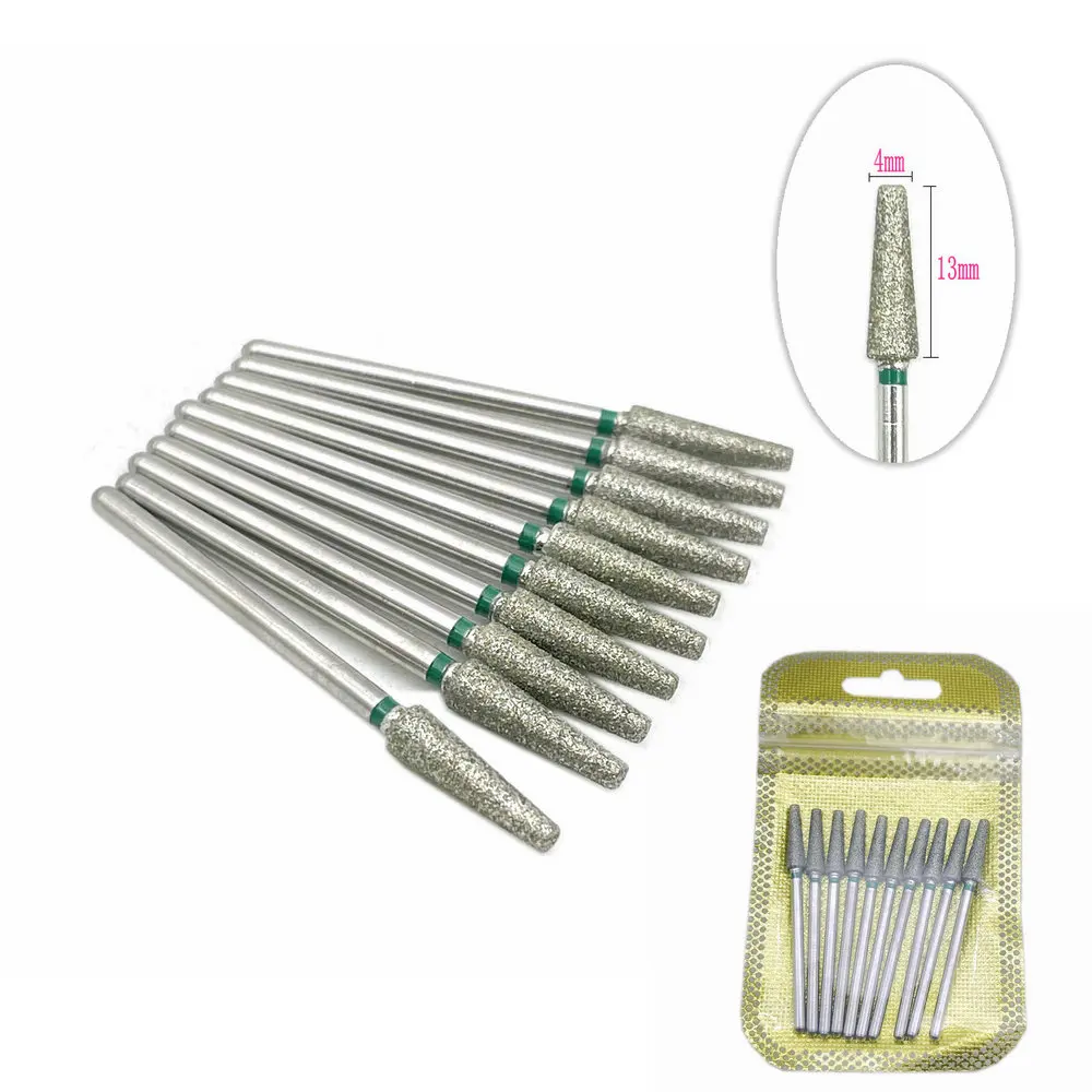 10pcs B Series Taper Shape Nail Diamond Drill Bit For Electric Manicure Machine Accessories  Mills Cutter Ce Passed 4