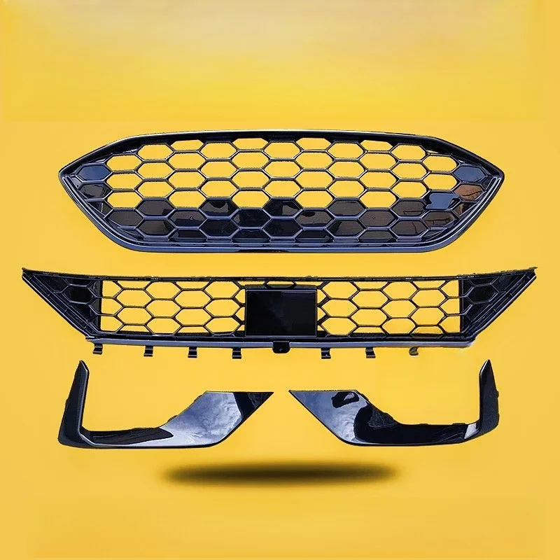 

Fog Lampshade Fog Lamp Frame Trim Strip Mesh Grille Front Bumper Net Radiator Grille For Ford Focus 2019-2020