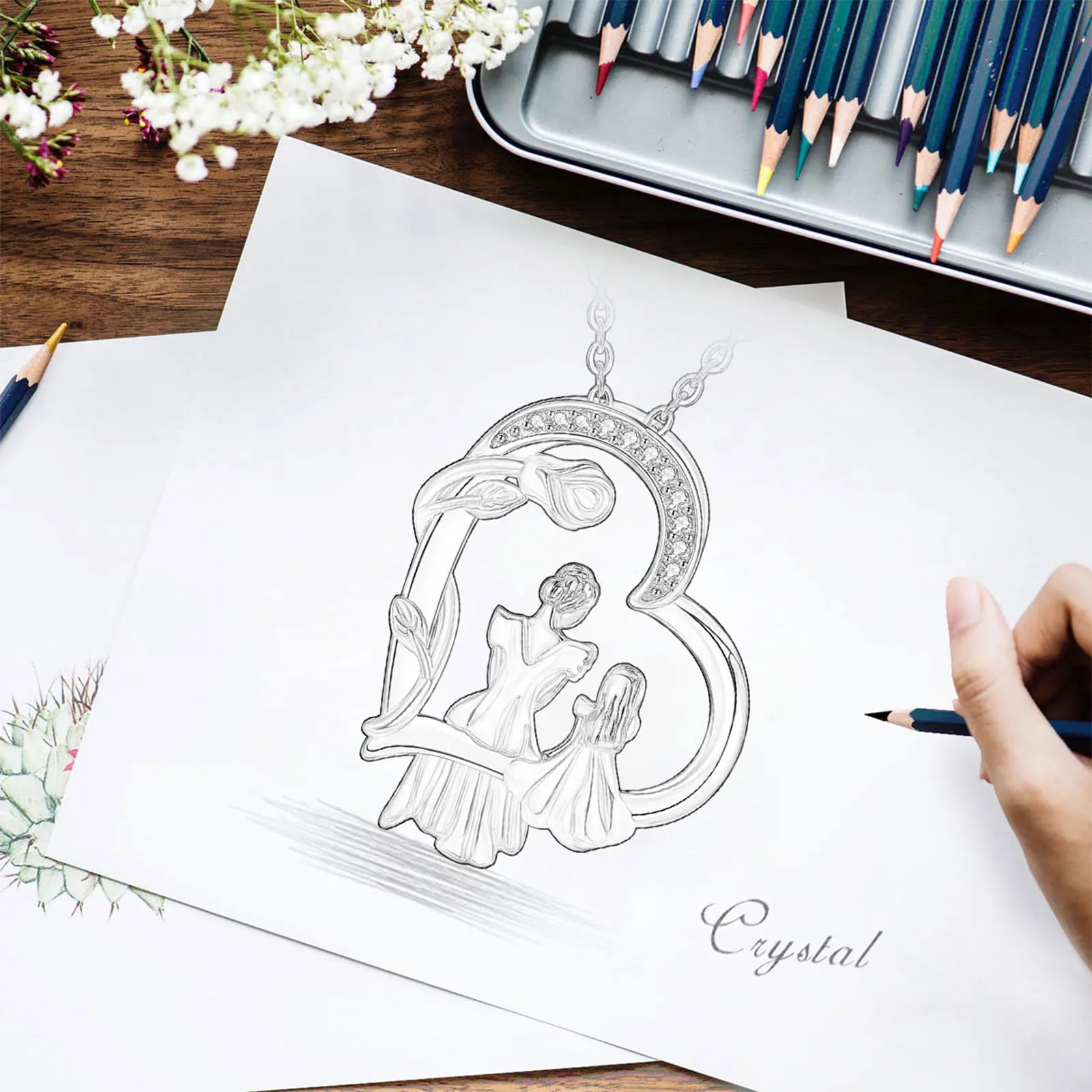 Bloom of Love Mother-Daughter Necklace - Image 6