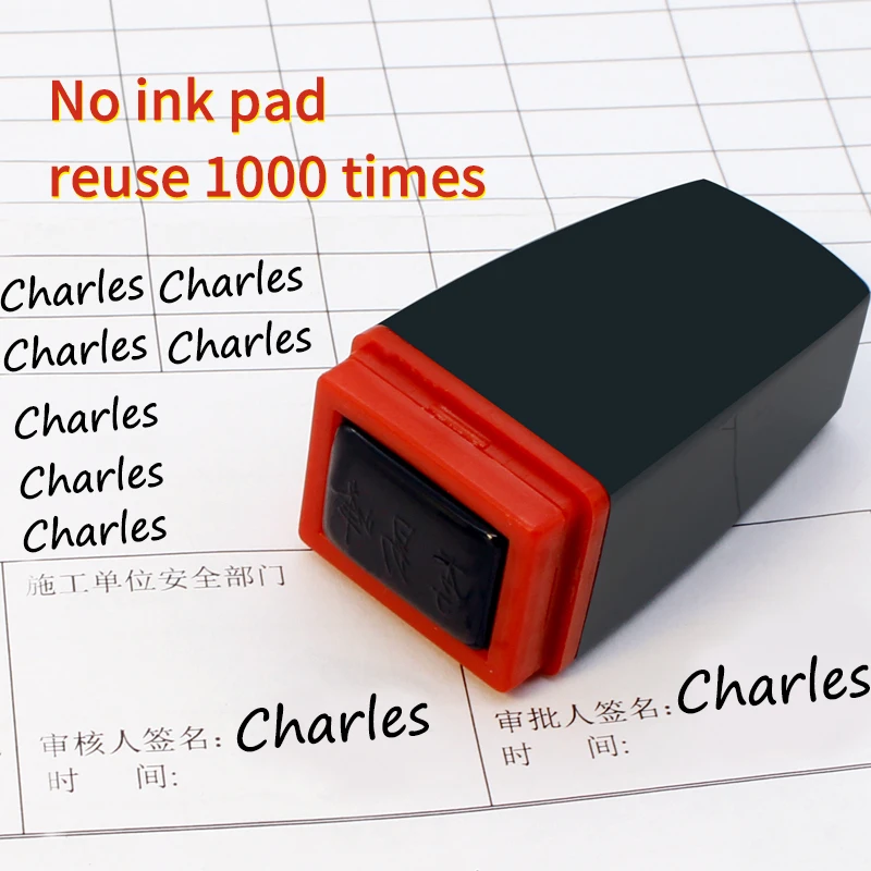 DIY Business Signature Custom Stamp for Women Men Print with Name Seal Stamp Personalized Stamps Clothes Printing Seals Name