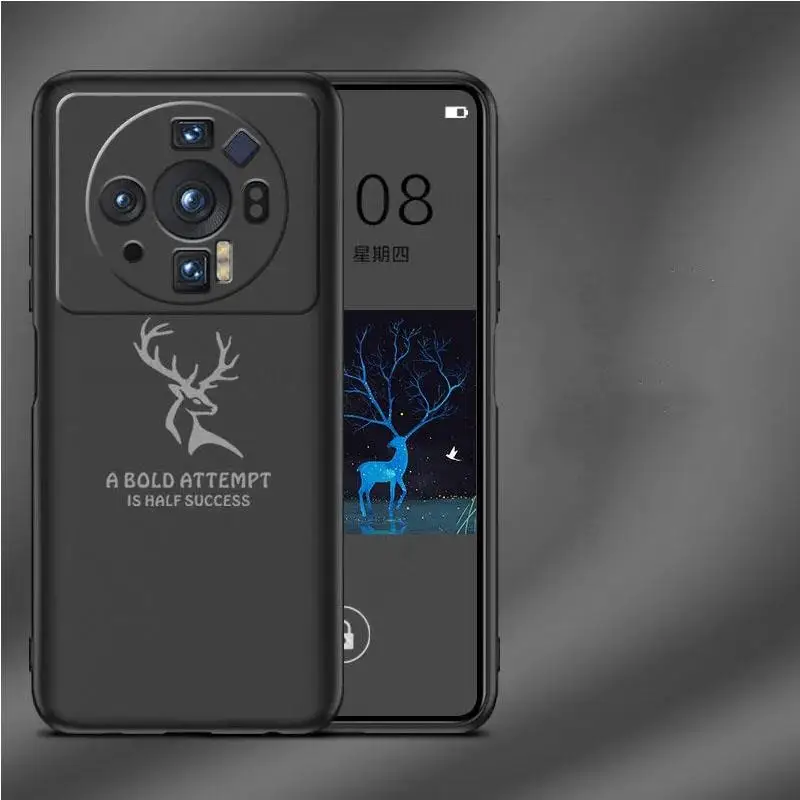 Fundas For Xiaomi 12S 12X 12 Pro Ultra Slim Soft Silicone Matte Phone Case Capa For Mi Civi 1S Cartoon Elk Deer Head Phone Cover
