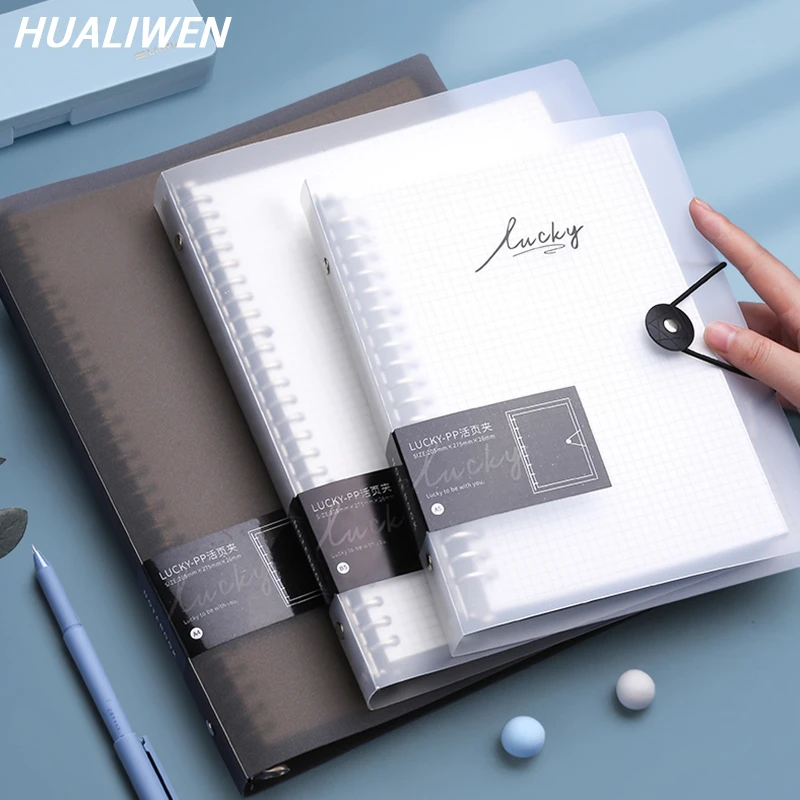 A5 B5 A4 Transparent Loose Leaf Binder Notebook Diary Removable And