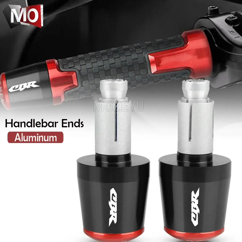 

For Honda CBR 600 900 954 RR 1000 1100 CBR600RR CBR600F CBR929RR Motorcycle 7/8"22MM Handlebar Grips Handle Bar Cap End Plugs