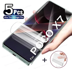 5 - Pack Slim Hydrogel Soft Gel Screen Protector Film for Hydrogel Film