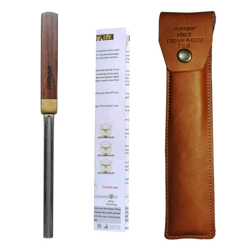 

Guitar Fret Crowning File Guitar Leveling Dressing Tool MultiFunction Guitar Fret Tool 3 Radius Slot & 1 Flat File R66E