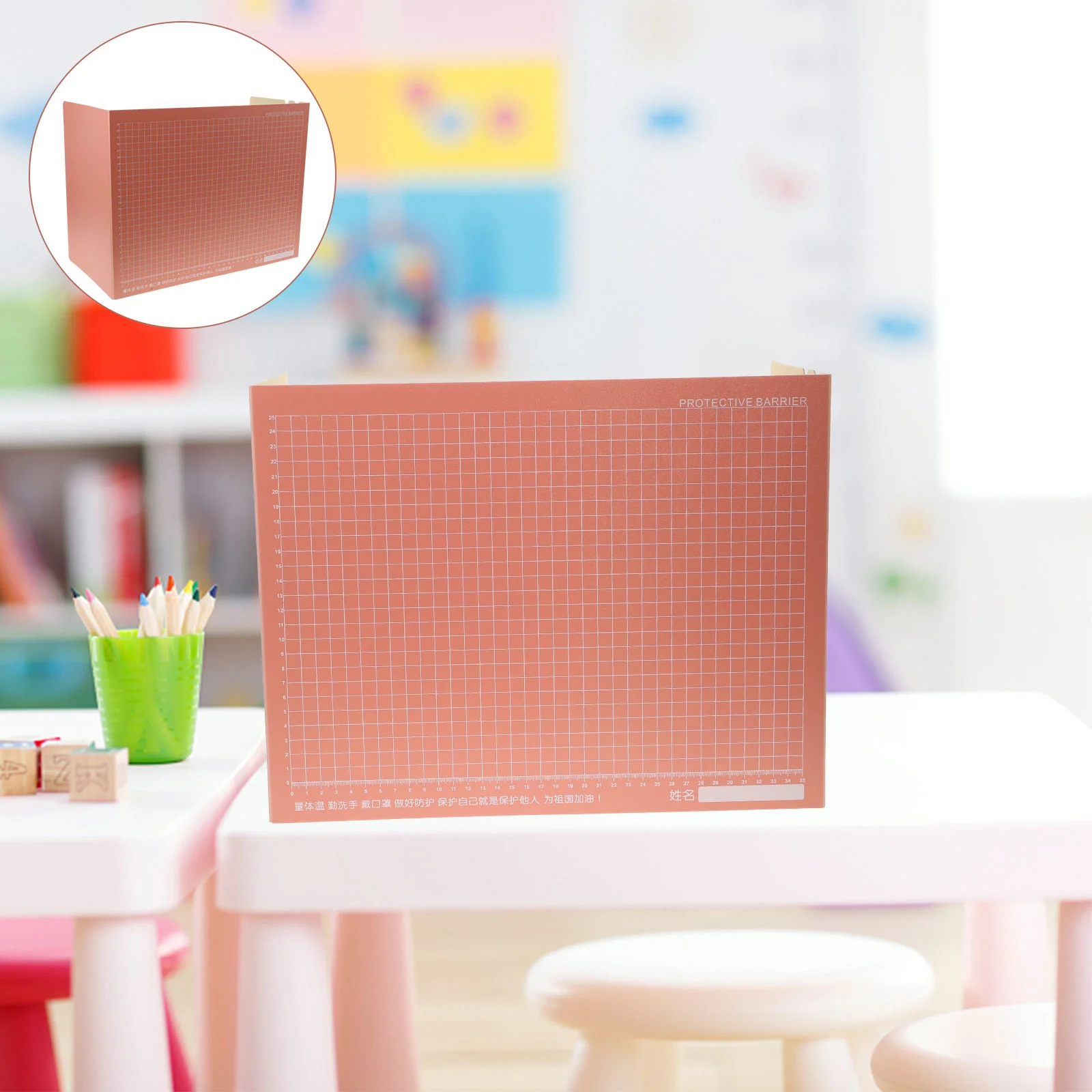 

Side Mount Desk Dividers Privacy Shield Desk Privacy Panel for Office ( Blue, Size )