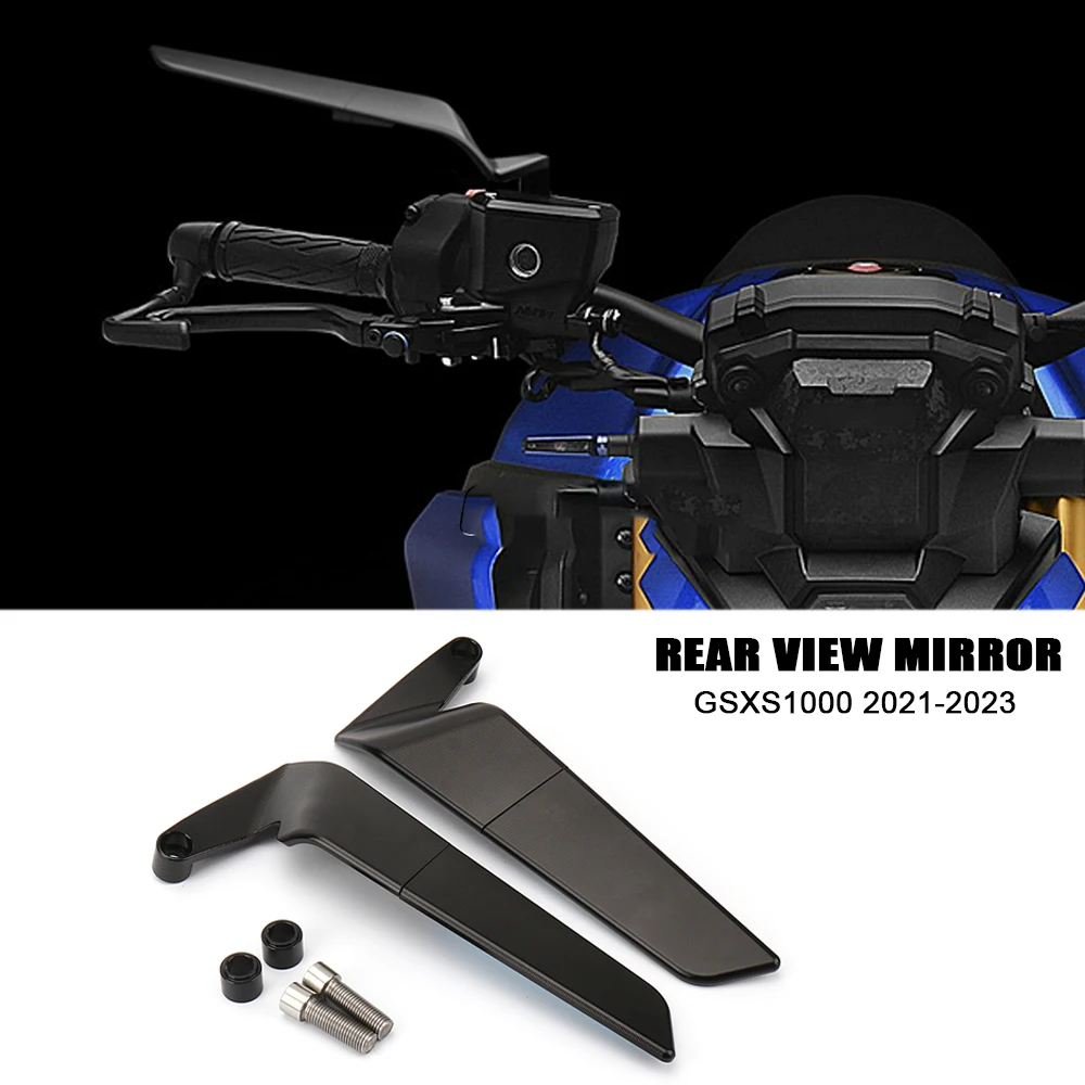 

For Suzuki GSX-S1000 GSXS1000 Accessories Mirrors Stealth Mirrors Sports Winglets Mirror Kit Adjustable Mirrors Wing Mirrors