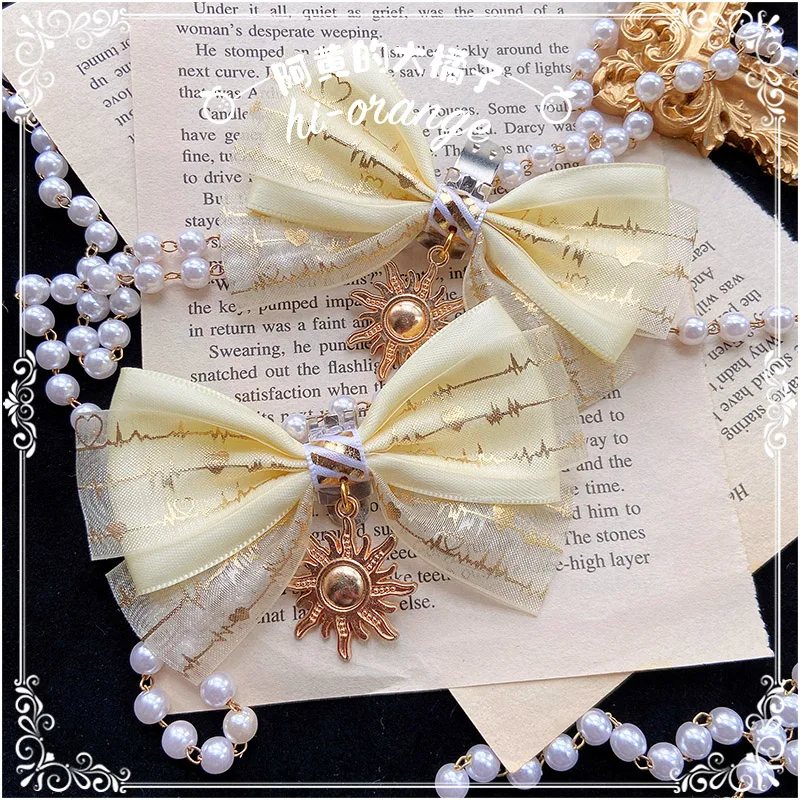 Bronzing Shoe Clip Lolita Cute Sweet Girls Bow Lace Shoe Ornament All-match Female Shoe Bucket Accessories