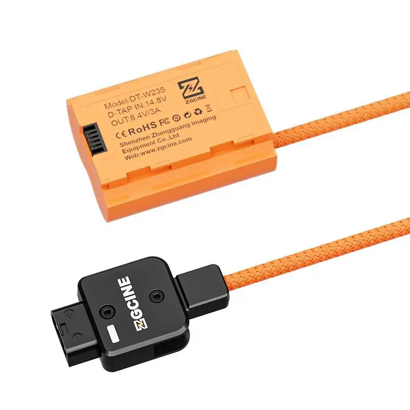 ZGCINE USB-C PD to NP-W235 & D-Tap to NP-W235 더미 배터리 케이블 후지필름 X-T5 X=T4 X-H2 X-H2S X-S20 GFX 100S 100II 50SII용