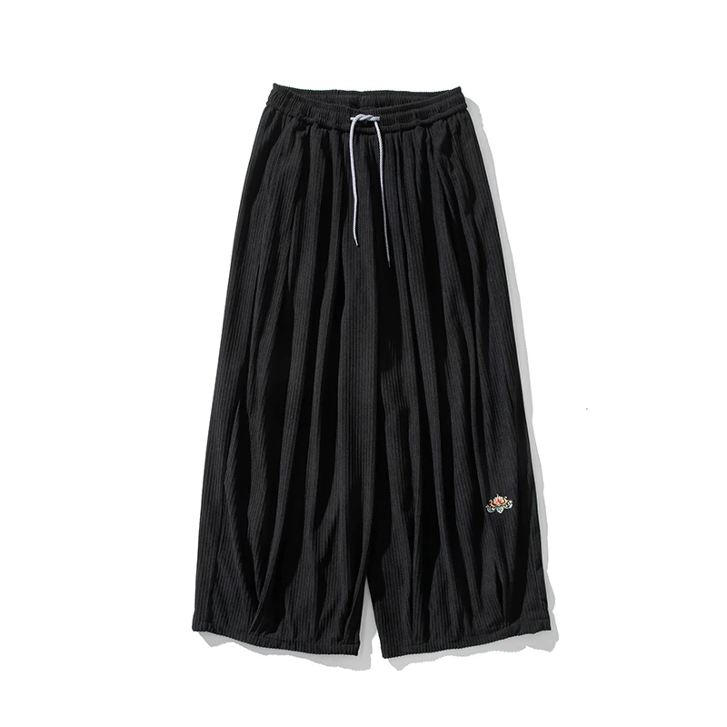 Corduroy Men Haren Pants Loose Sweatpants Wide Leg Pants Male Harajuku Embroidery Trousers Jogger Casual Pants Men Streetwear 5