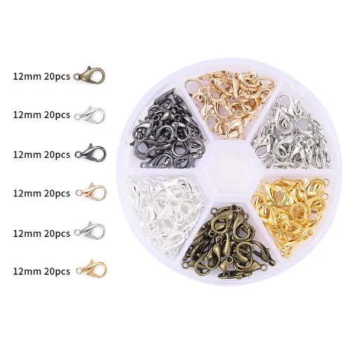 

Застежка-карабин из нержавеющей стали с позолоченным покрытием, 1 коробка, застежки для рукоделия, фурнитура для изготовления ювелирных изделий своими руками