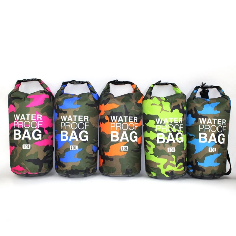 2L 5L 10L 15L 20L 30L Rafting Dry Bag Waterproof Camping Traveling Light Weight Camouflage IPX6 River Trekking Bag 5l 10l 20l 30l outdoor pvc waterproof dry bag floating backpack swimming bag with double shoulder strap beach drifting pack