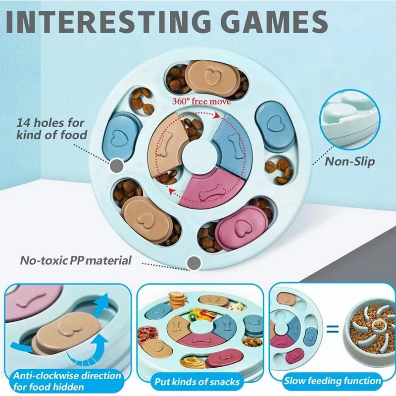 Dog Food Hiding Bowl Slow Food Training Dog Educational Toy Interactive Educational Feeding Dog Cats Pet Accessories 4