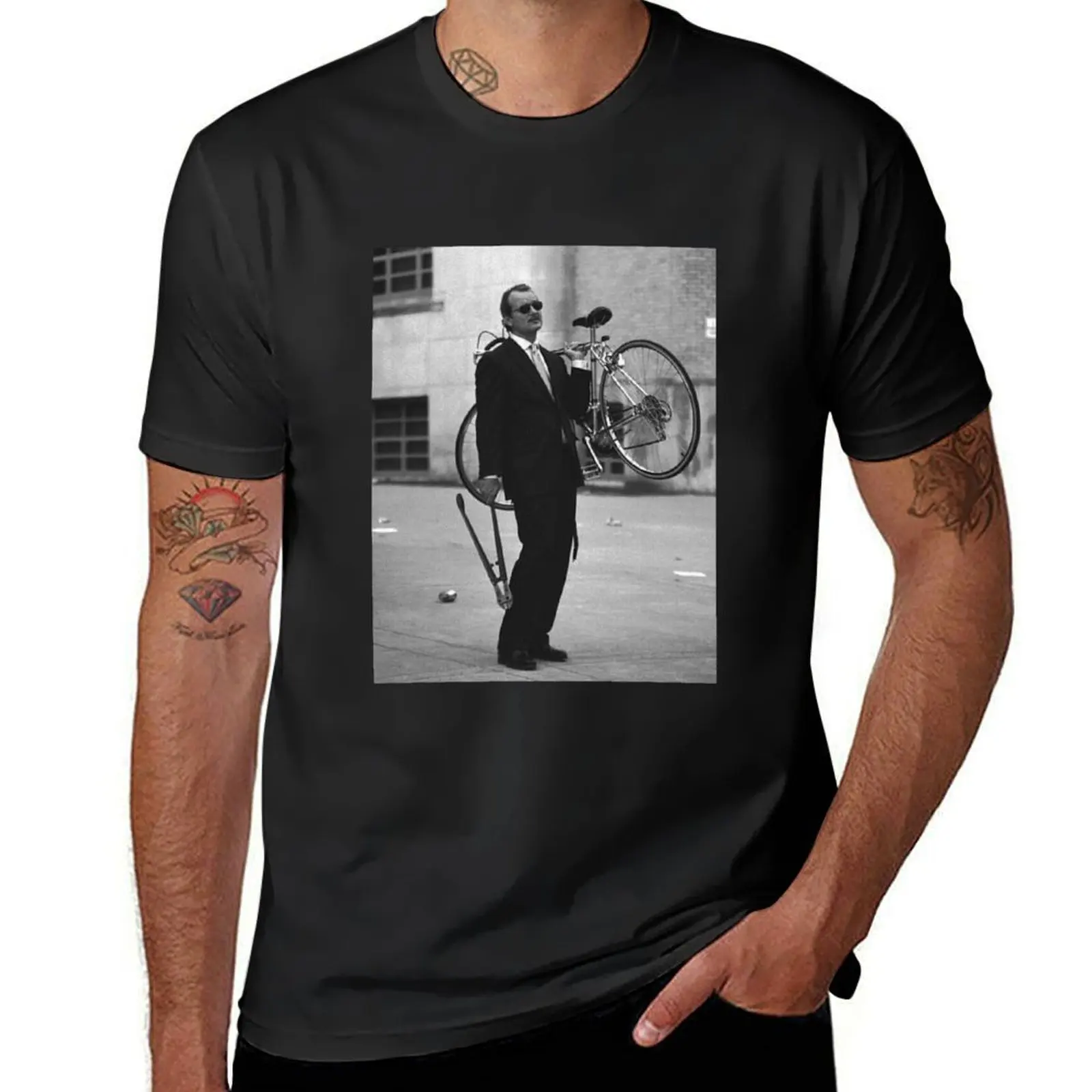 

Bill Murray Bike T-Shirt oversizeds oversized shirts graphic tees funnys mens t shirts casual stylish