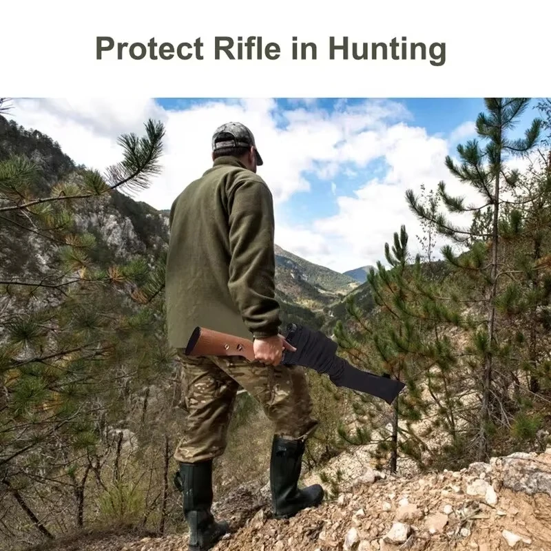 DIZETION Outdoor Hunting Knitted Gun Socks 54" Polyester Rifle Gun Shooting Fishing Rod Sock Protection Cover Bag Case gun socks