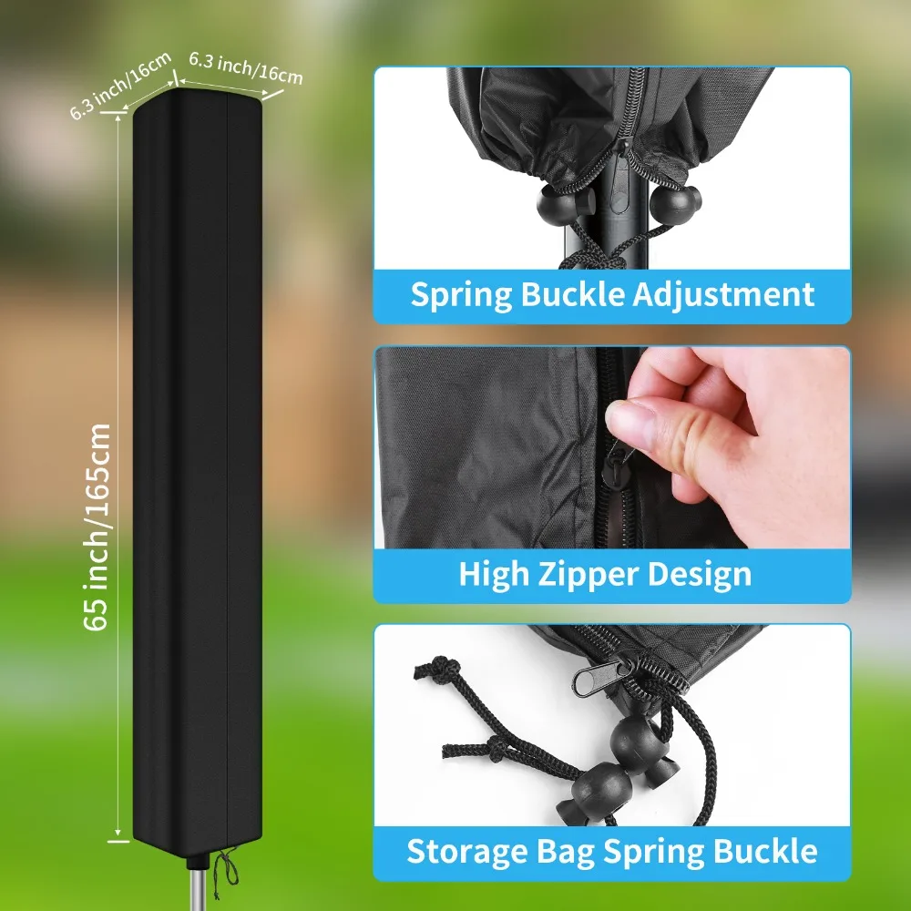 Multi-function Rotary Clothes Dryer Cover Laundry Rack Protective Case Windproof Clothes Dry Shield Waterproof Adjustable Rope patio furniture cover