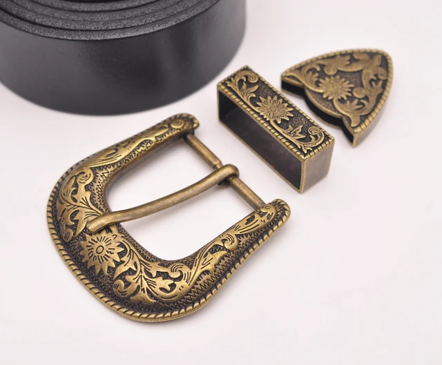 アンティーク真鍮フローラルロープサイドロデオウエスタン