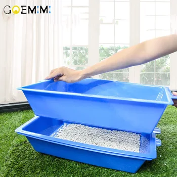 고양이 화장실 침대 팬 플라스틱 고양이 쓰레기통, 트레이 3 박스, 고양이 토끼 오줌 화장실, 고양이 쓰레기통, 오줌 패드 트레이, 애완 동물 트레이너