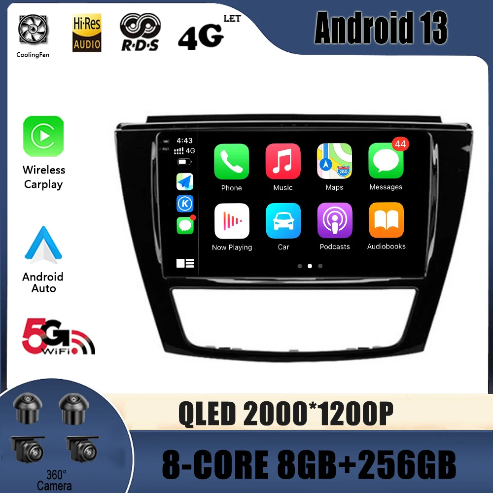 

For JAC Refine S5 2013 - 2019 8Core 8G+256G Car Wireless Carplay Multimedia Navigation 4G WIFI GPS Android 13 Radio Video Player