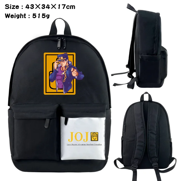 

Anime JoJo's Bizarre Adventure Backpack Cartoon Students School Bags Men Women Large Capacity Laptop Travel Rucksack