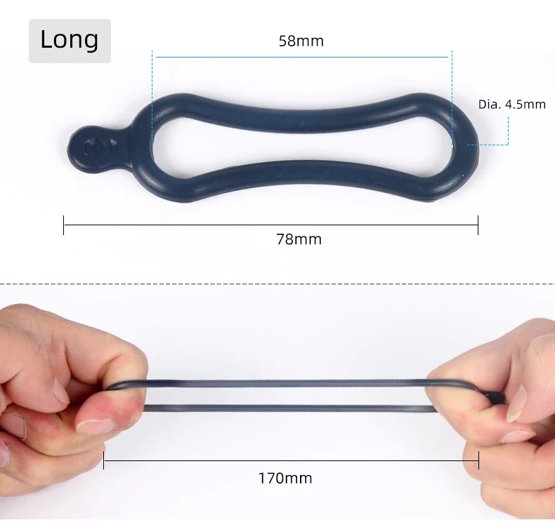 10/5 stücke Gel Band für Fahrrad Scheinwerfer Hinten Lampe Lenker Post Montieren LED Licht Taschenlampe Halter Bungee Stretch gummi Riemen – Detail 7