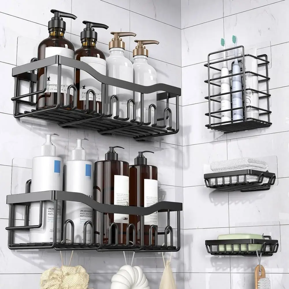 Shower Caddy, Rust-Proof Scratch-Resistant Shower Organizer Storage Rack, Easy Installation No Drilling Bathroom Organizer