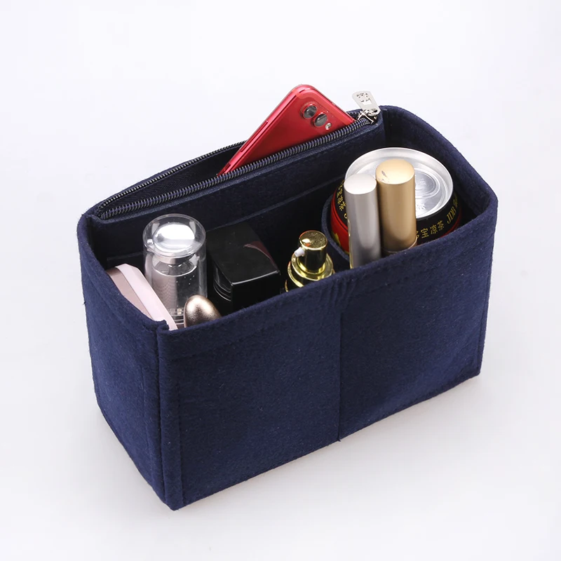 Fits For Goyard ANJOU Mini Felt Cloth Insert Bag Organizer Makeup Handbag Travel Inner Portable Cosmetic Original Organize Bags felt bag organizer