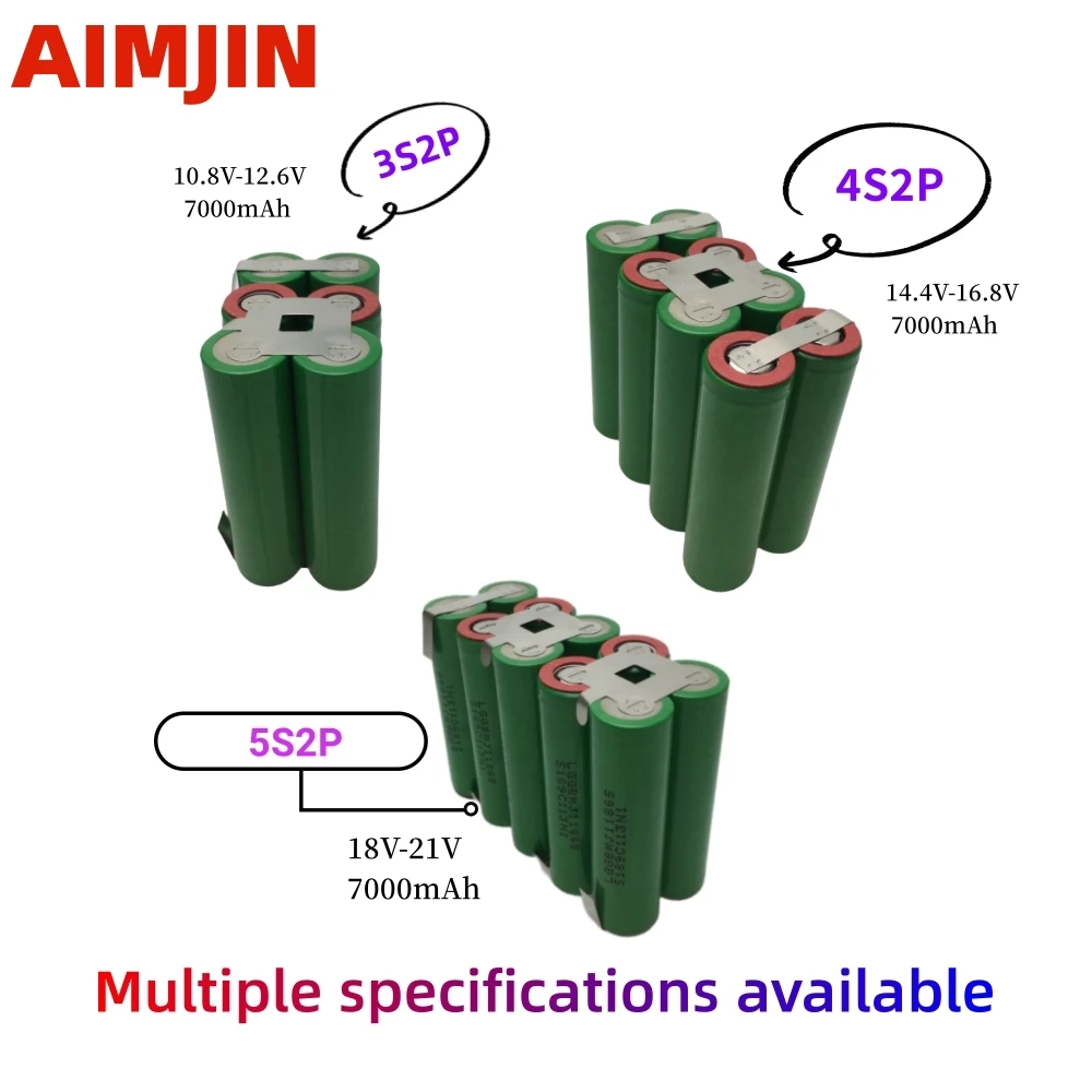 

18650 MJ1 7000Mah 20 Amps 3S 4S 5S 12.6V 14.8V 18V 25.2V 29.6V Voor Schroevendraaier Batterijen Lassen Batteri