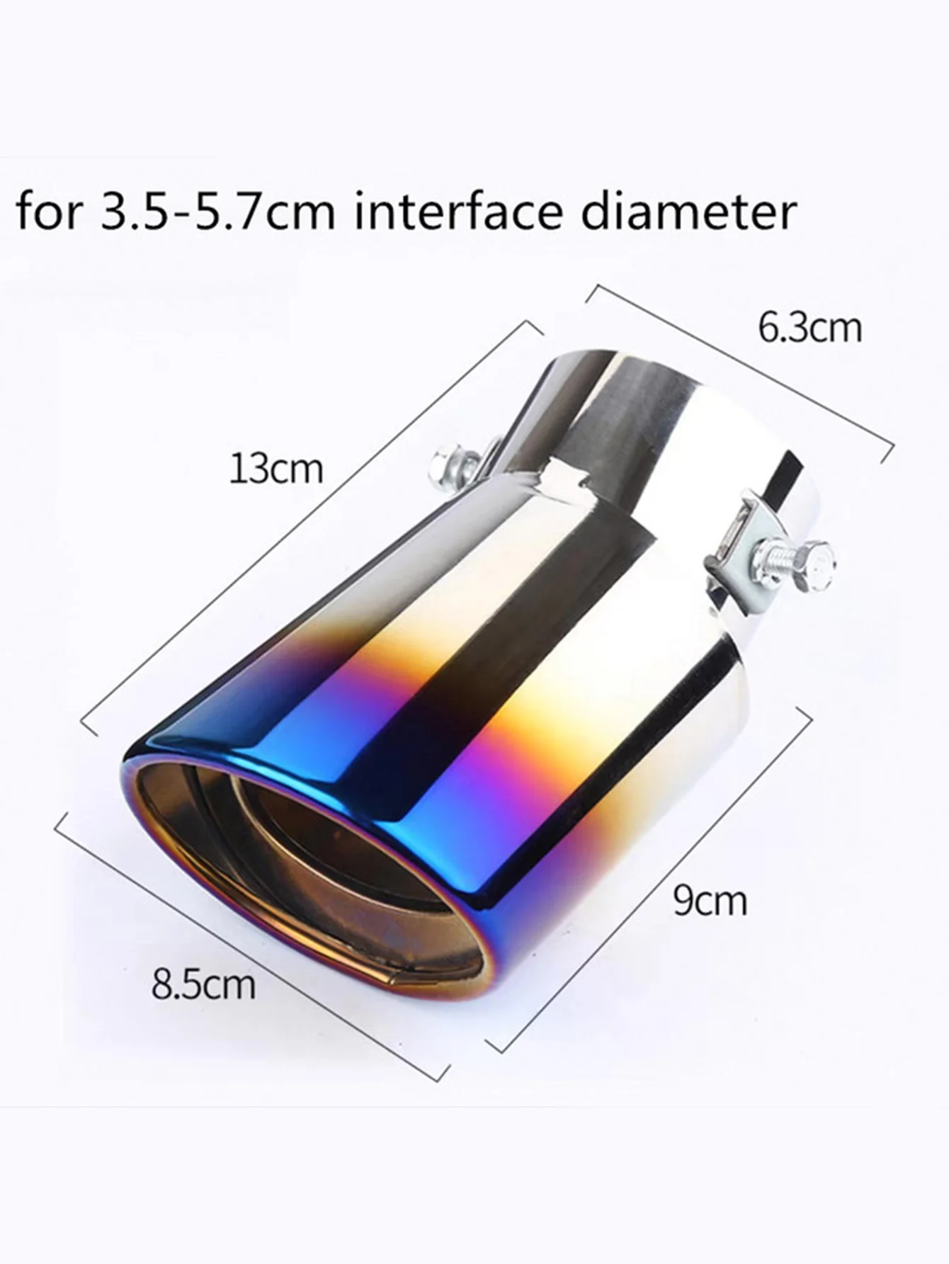Universal Car Rear Modification Parts Exhaust Pipe Tip Black Stainless Steel Remus Titanium Exhaust Tip Round Black Tail Pipe Car Accessory
