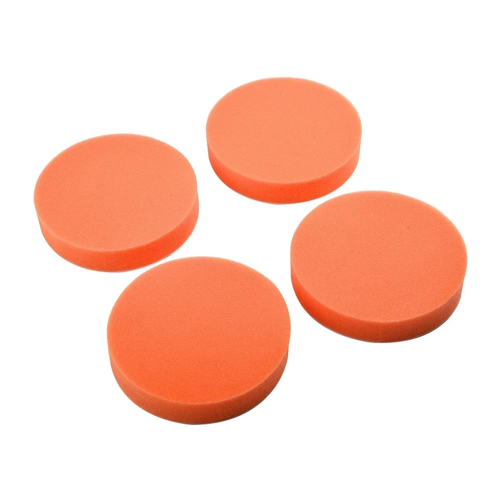 4pcs 125mm 5inch Car Polishing Pad Flat Sponge Polisher Pads Car Polisher Beauty Waxing Polishing Pad Tools