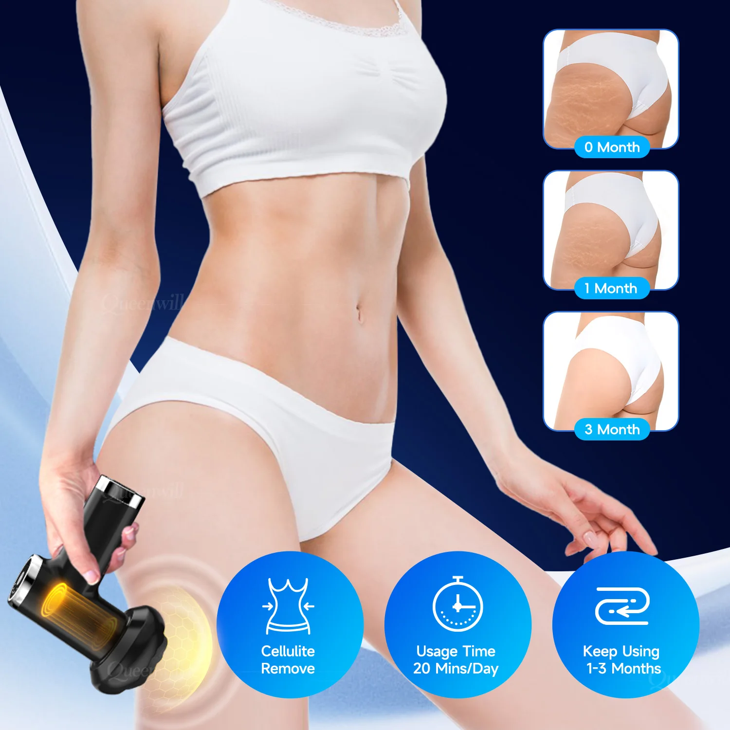 Body Sculpting Machine Electric Body Sculpting Machine Cellulite Massager 5 Heads Full Body Rotaion Massage Back/Abdomen/Butt/Leg/Arms Deep Relax