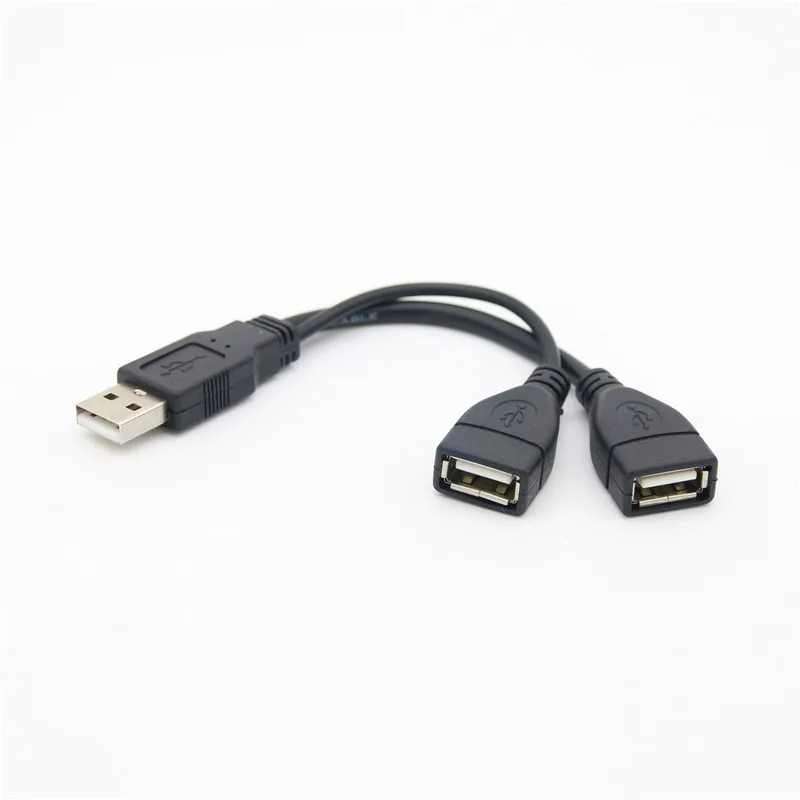 

15cm 30cm USB 2.0 A 1 male to 2 Dual USB Female Data Hub Power Adapter Y Splitter USB Charging Power Cable Cord Extension Cable