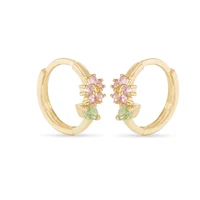 ROXI Circle Hoop Earrings for Women 18K Gold Color Pink/Blue Crystals Party Earring Silver 925 Jewelry  pendientes plata - Image 3