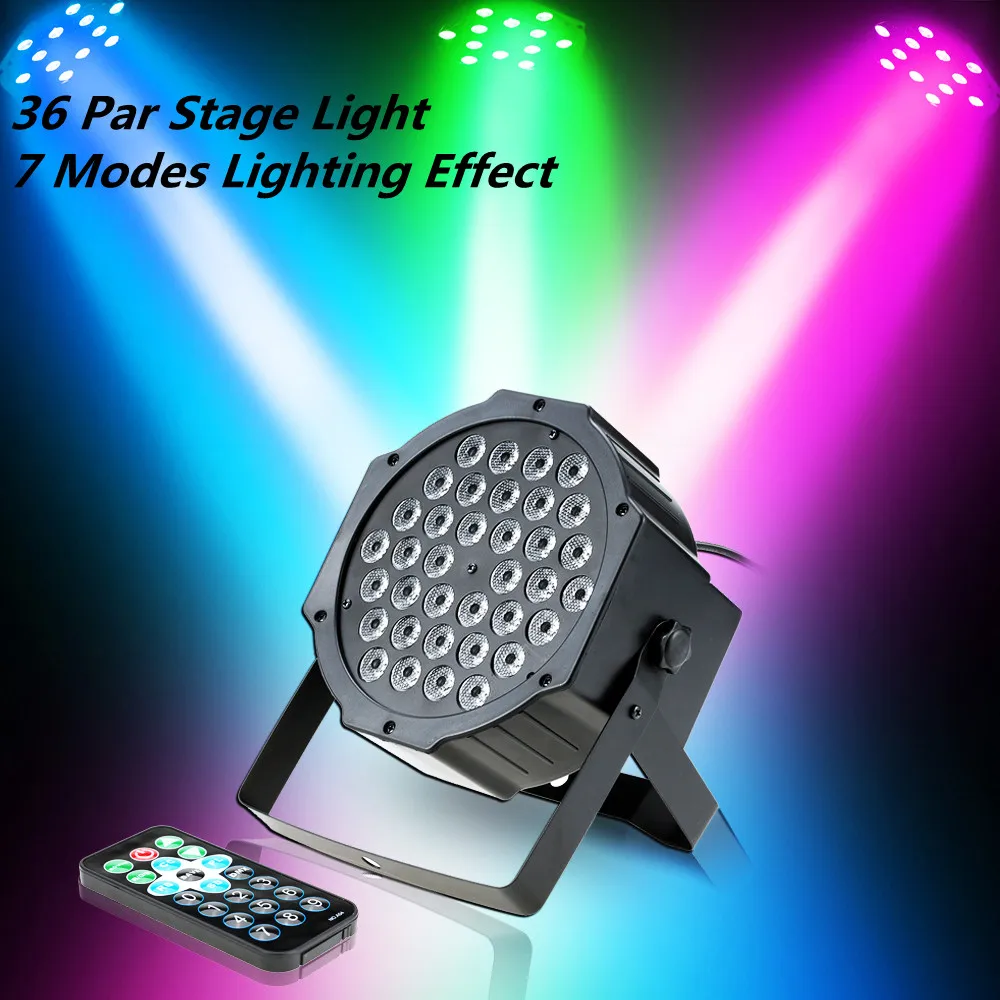 18 LED Par Light DMX512 Sound Control Lights Strobe ABS Stage Effect Atmosphere Projector For Home Indoor Disco Party Laser Lamp 15 color led dj stage lights rgb sound activated rotating disco party magic ball projector lamp home car atmosphere christmas