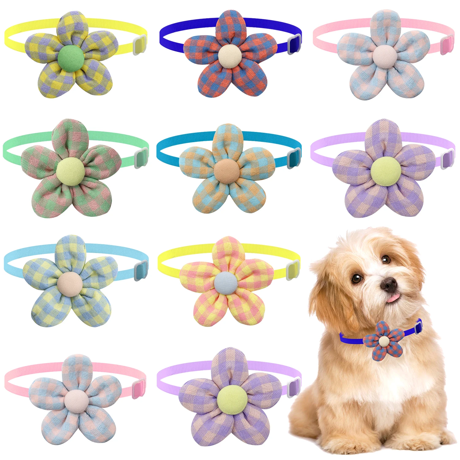 

Банты для домашних питомцев 50/100 шт., банты с сеткой для ухода за кошками, уличные украшения с бантом, аксессуары для собак