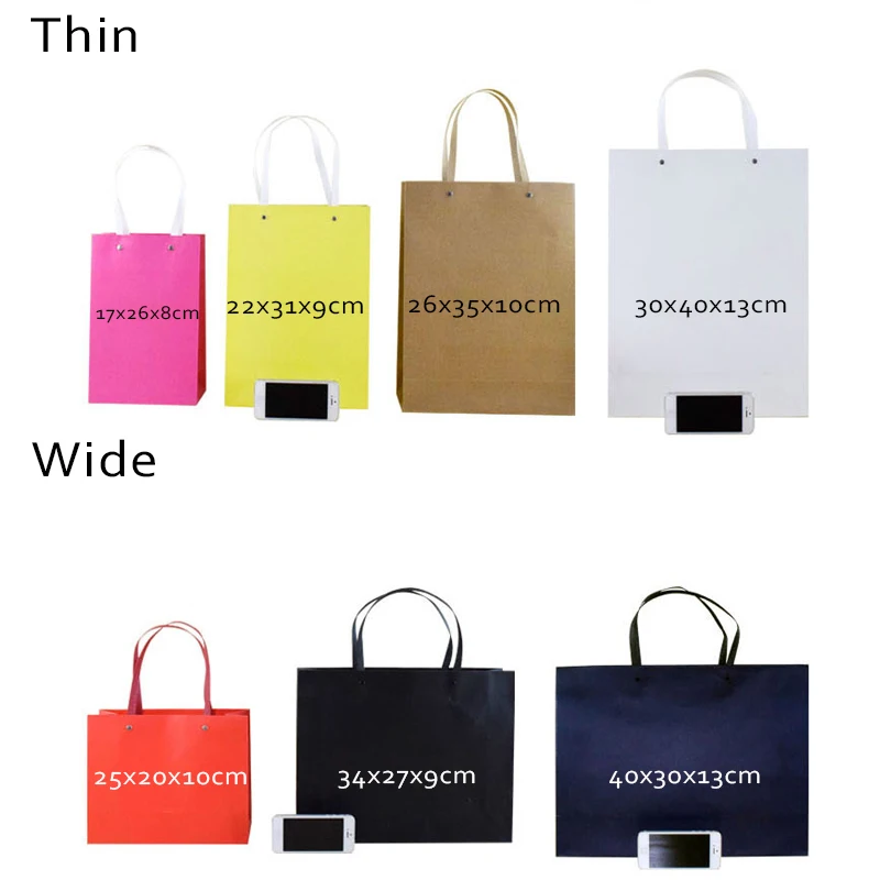 Standard Size Paper Bag Size Chart