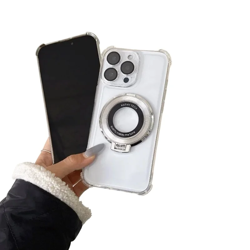 Fashion Plating Kickstand Case with Holder Stand and Shockproof Bracket