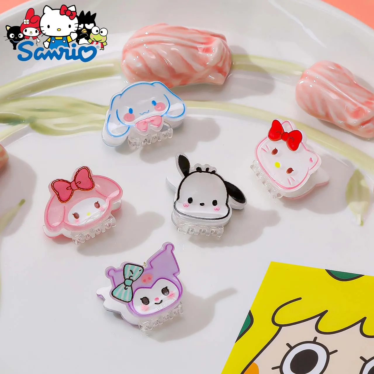 

Sanrio милые детские волосы Kuromi с застежкой карточка для волос для девочек аксессуары для волос для маленьких девочек