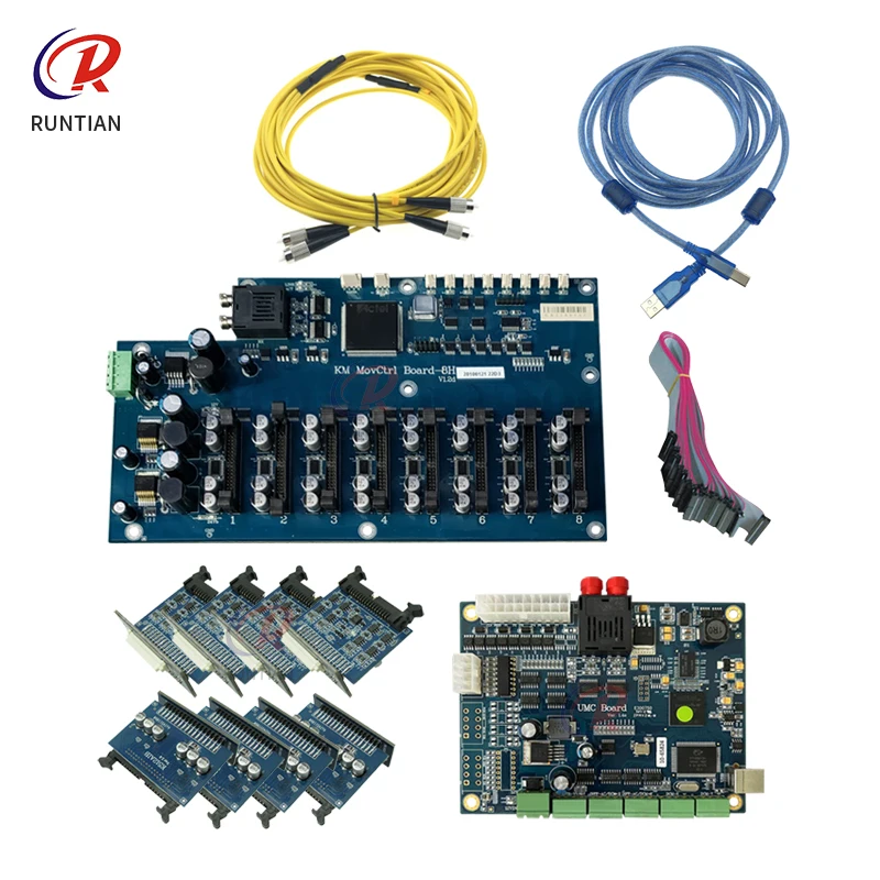 

8 головок UMC плата в комплекте для принтера Konica512 Km512 UMC основная плата печатающая головка для Allwin Yaselan Myjet Печать доска для перевозки