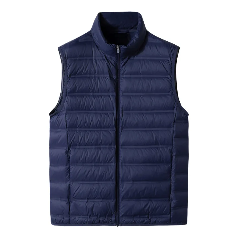 남성용 오버사이즈 민소매 다운 재킷, 90% 화이트 덕 다운, 초경량 퍼퍼 코트, 봄 가을 신상, 5xl, 8xl