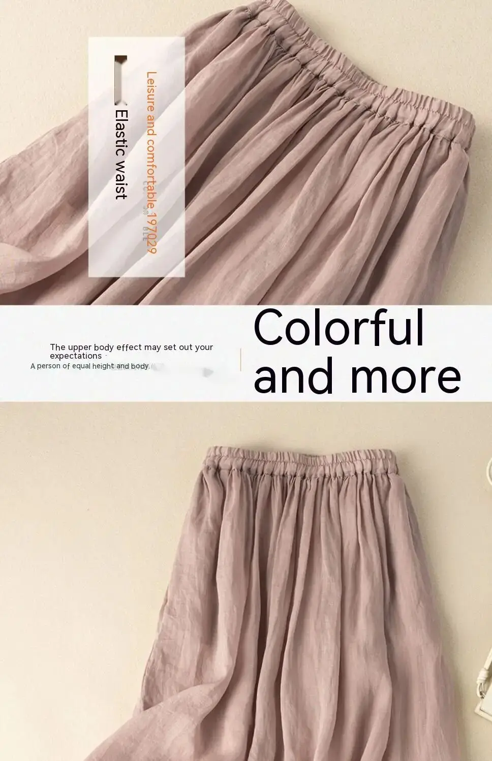 Gonna hanfu donna stile retro media lunghezza cotone lino fluida_voghion.com